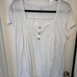 Target Mossimo white short sleeve blouse, XXL